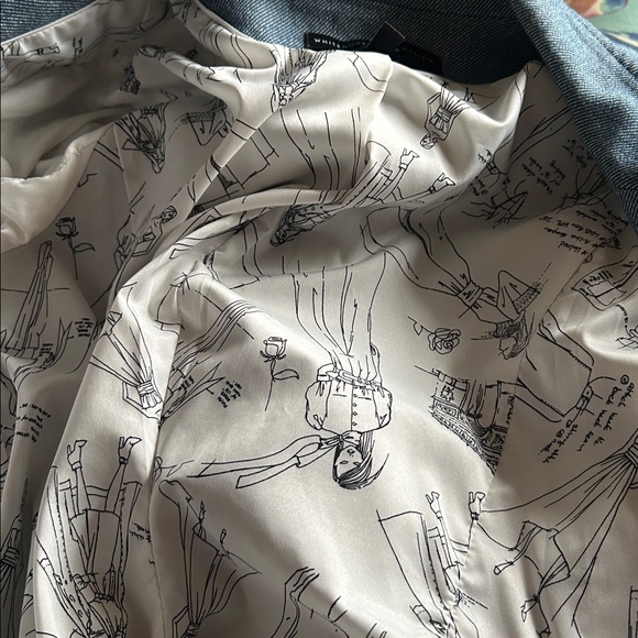 White House Black Market Blue Tweed Nautical Lined Blazer Size 2 - Picture 12 of 16